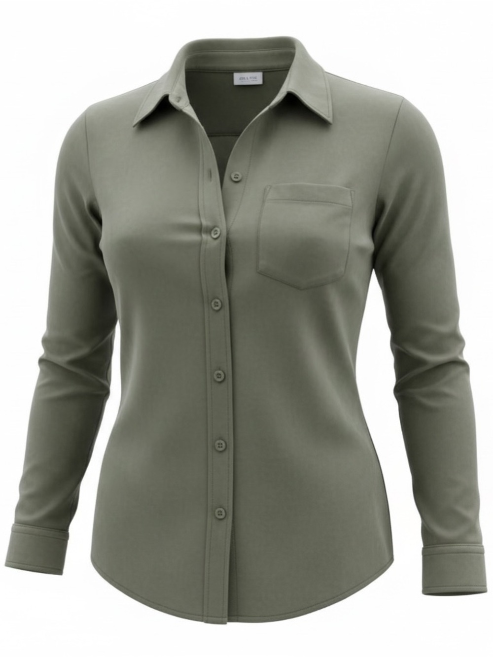 Old Navy Olive Green Button-Down Shirt with Chest Pocket